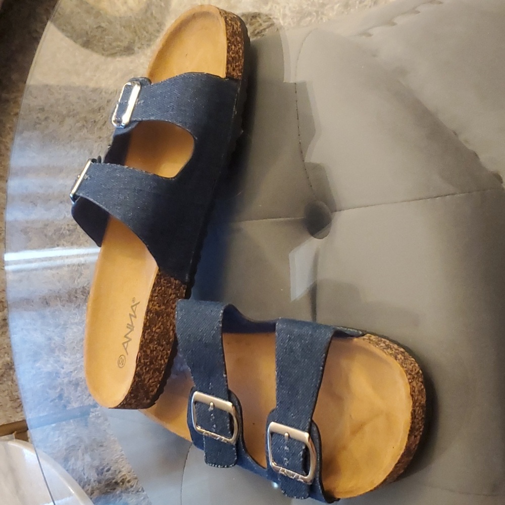 Anna Denim Slides